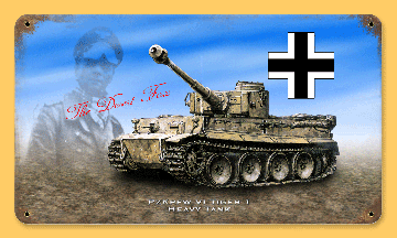 Reproduction WW2 German Metal Road sign "Rommel - The Desert Fox"