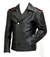 WW2 German Leather U Boat Kriegsmarine jacket BLACK - Panzer wrap style - WW2 German leather coats
