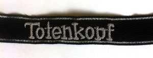 Totenkopf - Officers cuff title - silver wire bullion