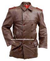 WW2 German Leather U Boat Kriegsmarine leather deck jacket BROWN - WW2 German leather coats