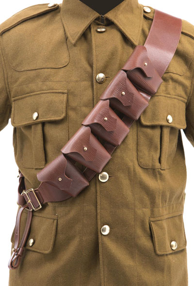 WW1 British p03 5 pouch leather bandolier