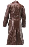 WW2 German Gestapo Leather trench coat - BROWN LEATHER