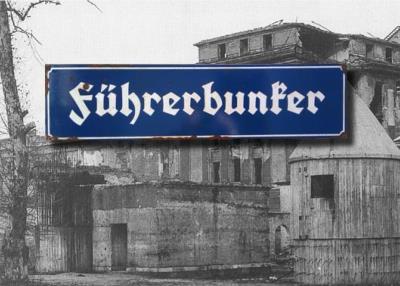 Fuhrerbunker road sign - World War two repro road sign
