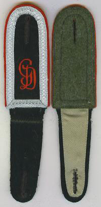 Shoulder Boards - SS shoulder boards, German army shoulder boards