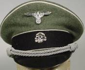 WW2 German SS officers visor cap
